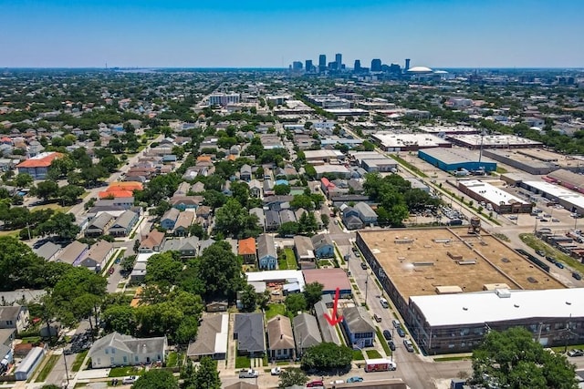 aerial view featuring a view of city