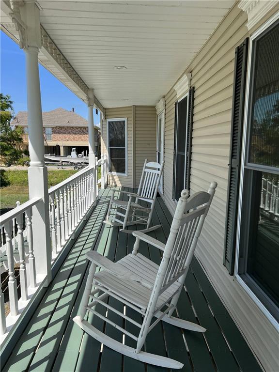 exterior space with covered porch