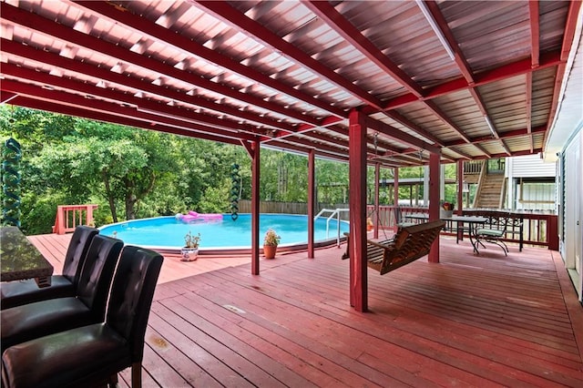 view of wooden deck