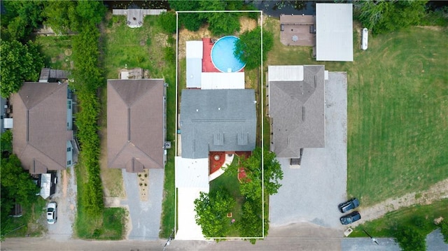 drone / aerial view featuring a residential view