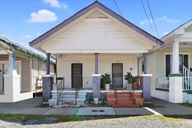 bungalow-style house featuring a porch