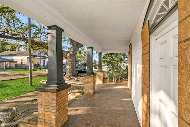 view of patio / terrace with a porch