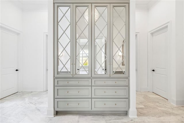 walk in closet featuring light tile patterned flooring