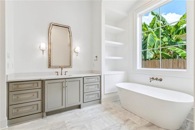 bathroom featuring vanity and tile patterned floors