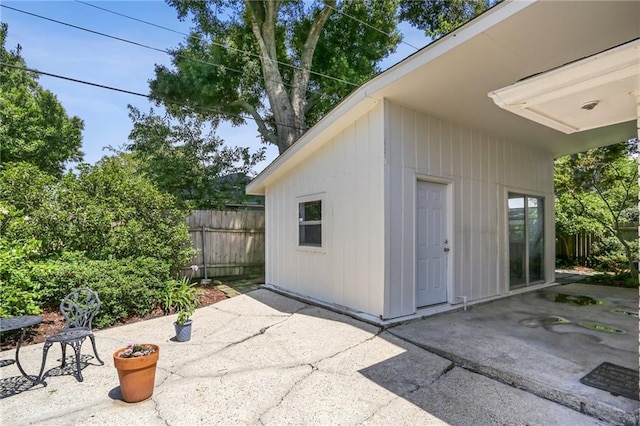 view of home's exterior featuring a patio area