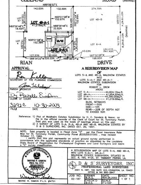 48-A1 Cleland Rd, Covington LA, 70435 land for sale