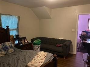 bedroom featuring hardwood / wood-style flooring