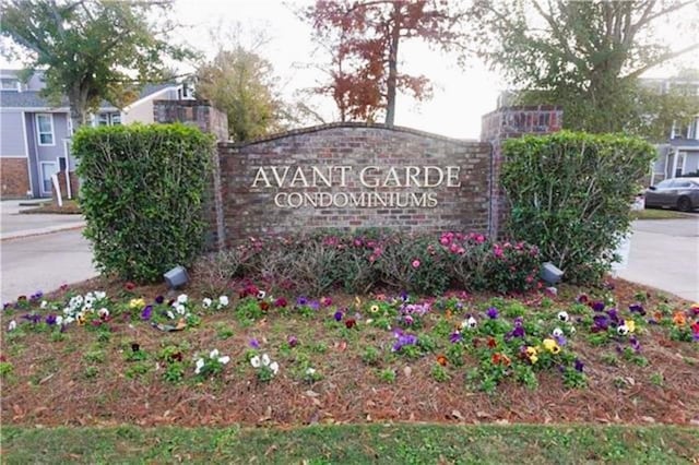 view of community sign