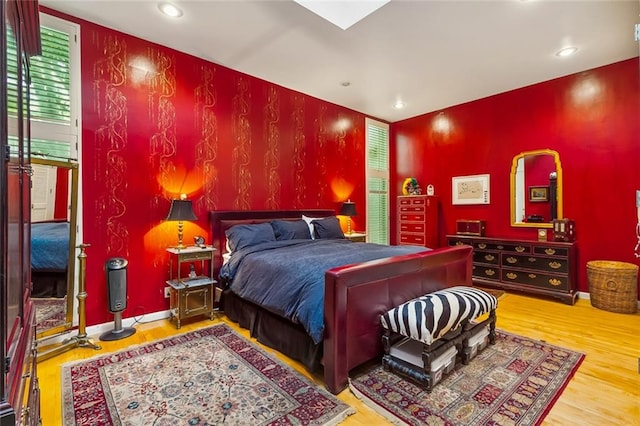 bedroom featuring wood-type flooring