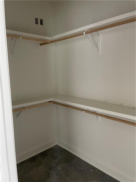 view of walk in closet