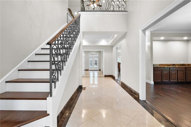 foyer featuring hardwood / wood-style floors