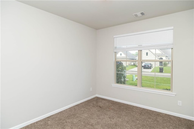 view of carpeted empty room