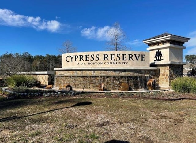 view of community sign