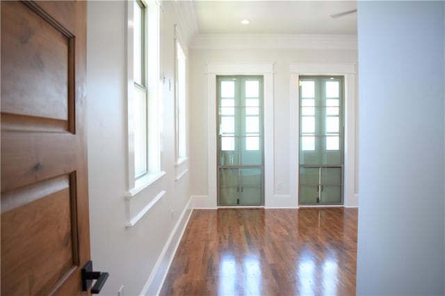 154749 N Galvez St, New Orleans, LA 70119 - doorway with wood finished floors and ornamental molding