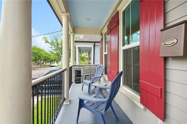 balcony with a porch