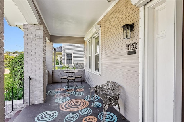 view of patio / terrace featuring covered porch