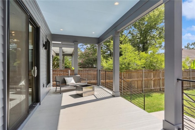 view of sunroom