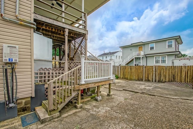 view of side of property featuring a patio area