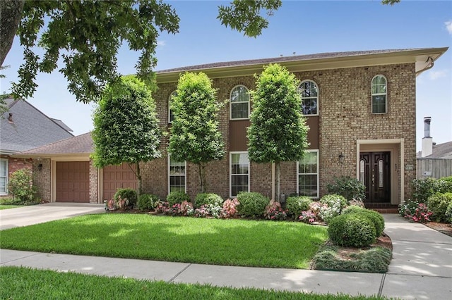 view of front of home with a front yard