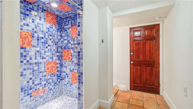 foyer featuring light tile patterned floors