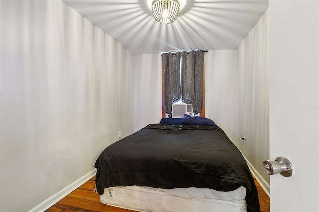 bedroom featuring hardwood / wood-style floors