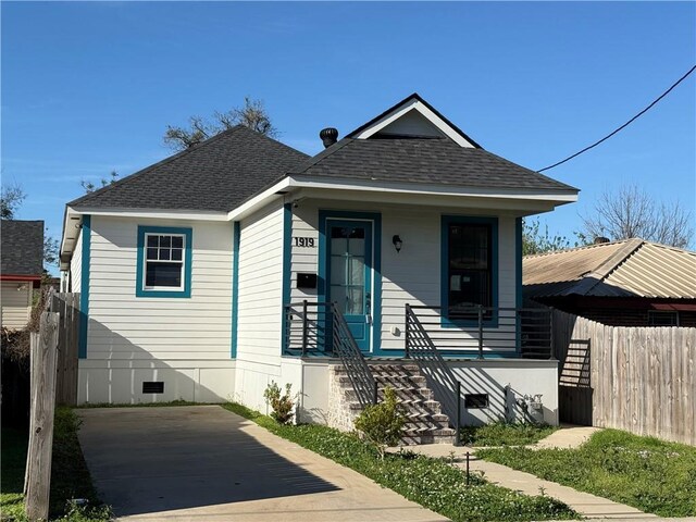 view of bungalow