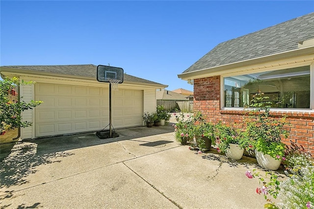 view of home's exterior featuring a garage