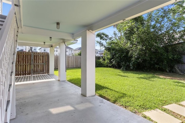 view of patio with fence