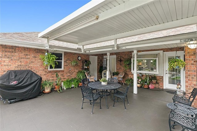 view of patio with grilling area