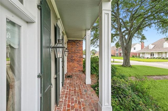 view of patio / terrace with a porch