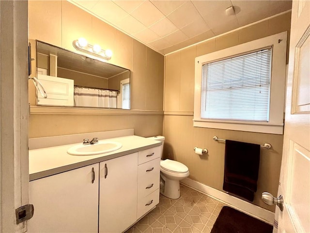 651 Avenue E Ave E, Westwego, LA 70094 - full bathroom with vanity, tile patterned flooring, and a shower with curtain