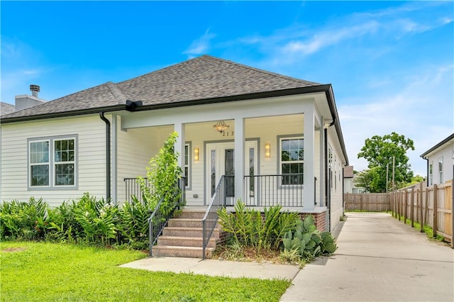 bungalow-style house featuring a porch