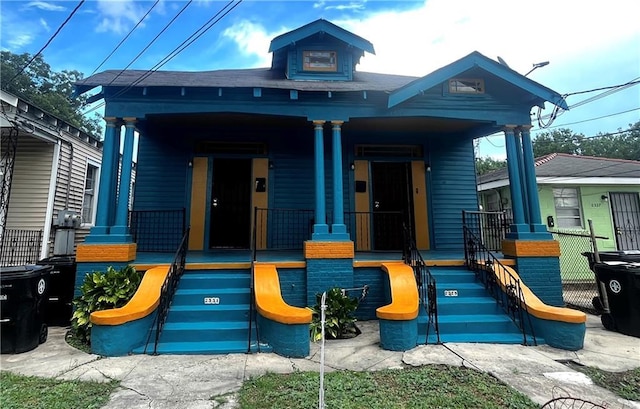 view of front of house with a porch