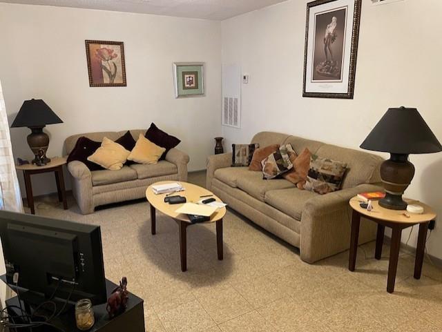 view of tiled living room