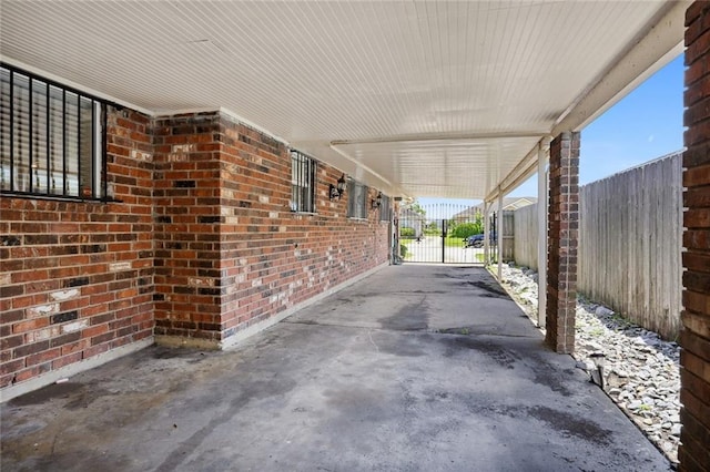 view of patio / terrace with a carport