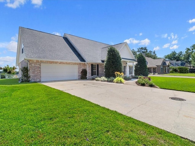 view of front of home with a front yard