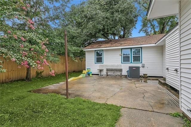 view of patio / terrace with central AC unit