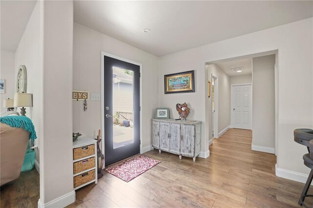 31753 River Pines Dr, Springfield, LA 70462 - foyer with baseboards and light wood-type flooring