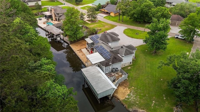 31753 River Pines Dr, Springfield, LA 70462 - aerial view with a water view and a residential view