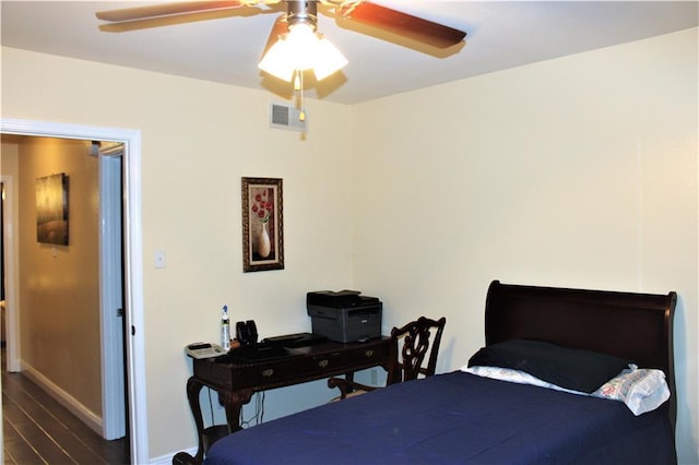 3805 Houma Blvd Unit C201, Metairie, LA 70006 - bedroom featuring dark wood-style floors and ceiling fan