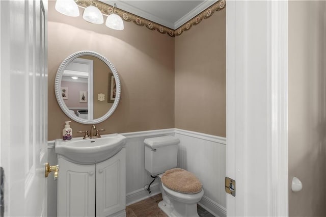 bathroom featuring vanity, toilet, and tile patterned floors