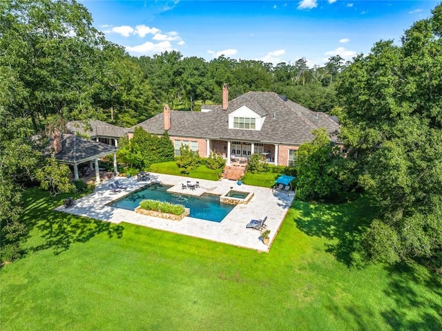 birds eye view of property