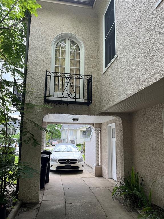 property entrance featuring french doors