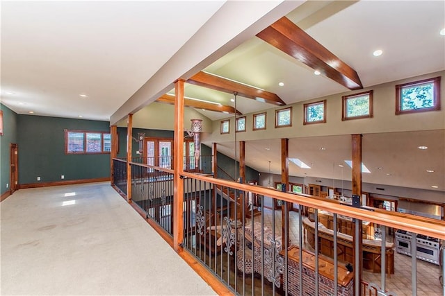 500 W Willow St, Ponchatoula, LA 70454 - hall featuring beamed ceiling