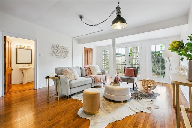 interior space featuring hardwood / wood-style flooring