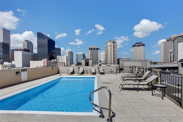 view of pool with a patio