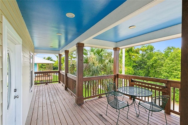 view of wooden terrace