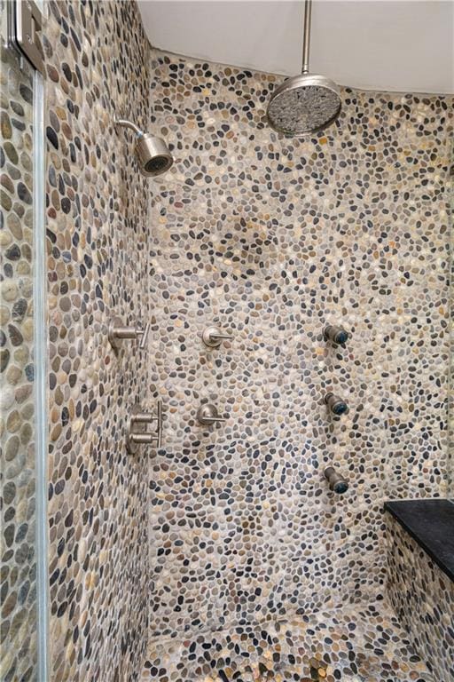 details with tiled shower