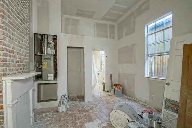 1936-1938 Franklin Ave, New Orleans, LA 70117 - bathroom with healthy amount of natural light and brick wall