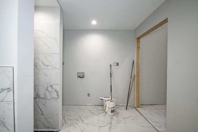 bathroom with tile patterned flooring